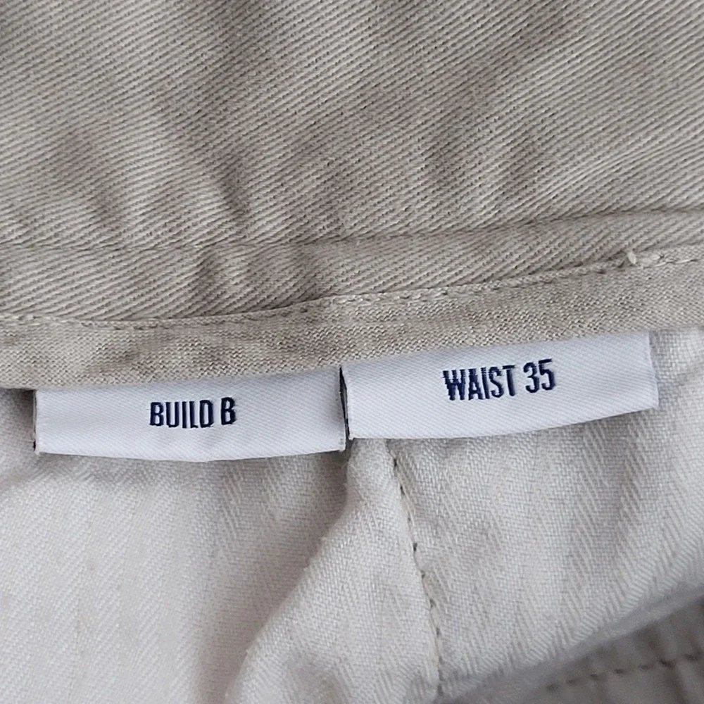 SPOKE Chinos Mens 35x29 Khaki Tan Build B Cotton Stretch Trousers